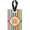 Retro Vertical Stripes Personalized Rectangular Luggage Tag