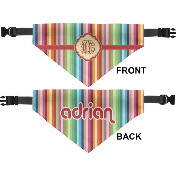 Retro Vertical Stripes Pet Bandana Approval