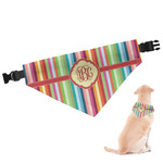 Retro Vertical Stripes Dog Bandana - XLarge (Personalized)