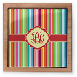Retro Vertical Stripes Pet Urn w/ Monogram
