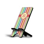 Retro Vertical Stripes Cell Phone Stand (Large) (Personalized)