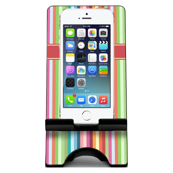 Retro Vertical Stripes Phone Stand w/ Phone