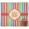Retro Vertical Stripes Outdoor Picnic Blanket (Personalized)