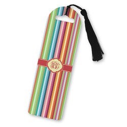 Retro Vertical Stripes Plastic Bookmark (Personalized)