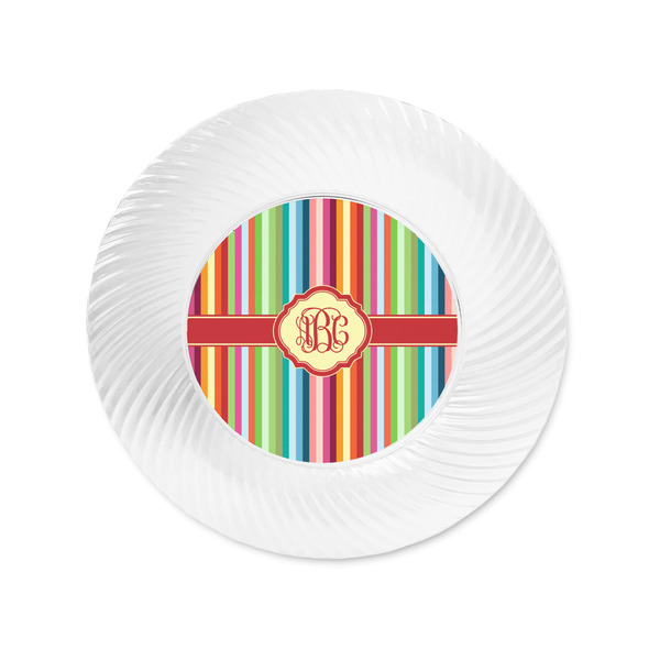 Retro Vertical Stripes Plastic Party Appetizer & Dessert Plates - Approval
