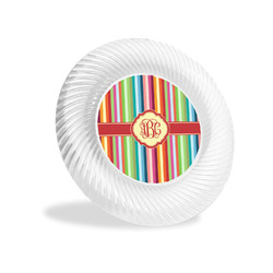 Retro Vertical Stripes Plastic Party Appetizer & Dessert Plates - 6" (Personalized)