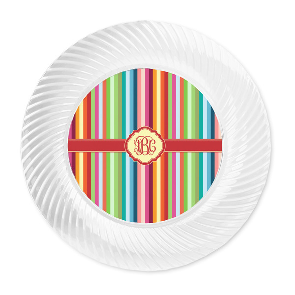 Retro Vertical Stripes Plastic Party Dinner Plates - Approval