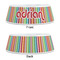 Retro Vertical Stripes Plastic Pet Bowls - Medium - APPROVAL