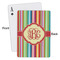 Retro Vertical Stripes Playing Cards - Approval