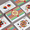 Retro Vertical Stripes Playing Cards - Front & Back View