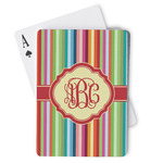 Retro Vertical Stripes Playing Cards (Personalized)