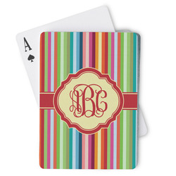 Retro Vertical Stripes Playing Cards (Personalized)