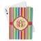 Retro Vertical Stripes Playing Cards - Front View