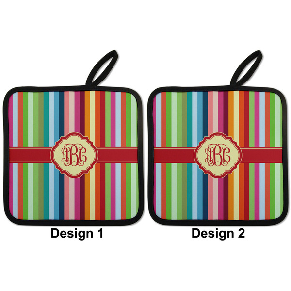 Retro Vertical Stripes Pot Holders - Set of 2 APPROVAL