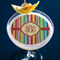 Retro Vertical Stripes Printed Drink Topper - Large - In Context