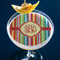 Retro Vertical Stripes Printed Drink Topper - XLarge - In Context