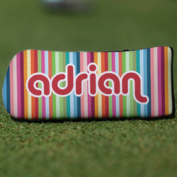 Retro Vertical Stripes Blade Putter Cover (Personalized)