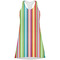 Retro Vertical Stripes Racerback Dress - Front