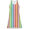 Retro Vertical Stripes Racerback Dress - X Large