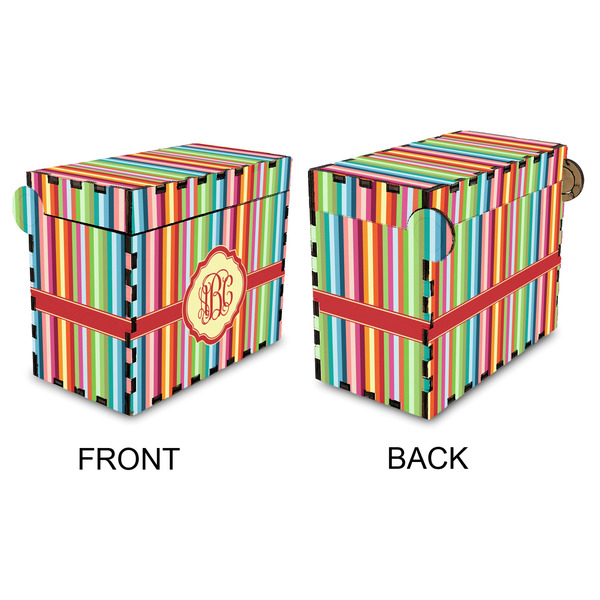 Retro Vertical Stripes Recipe Box - Full Color - Approval