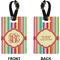 Retro Vertical Stripes Rectangle Luggage Tag (Front + Back)