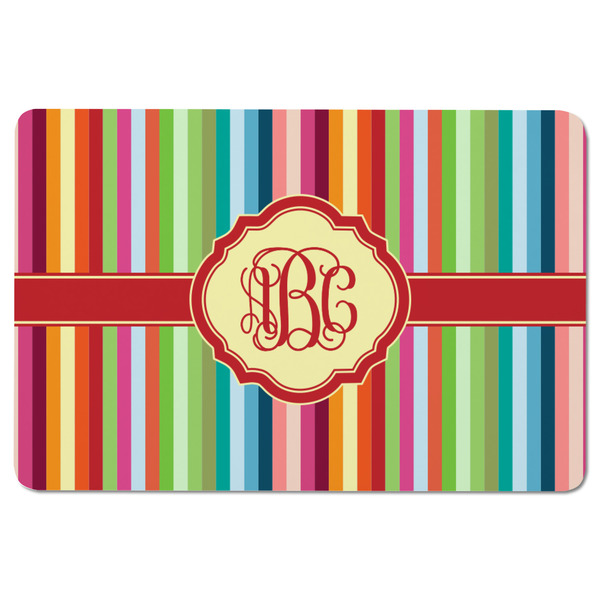 Retro Vertical Stripes Rectangular Fridge Magnet - FRONT