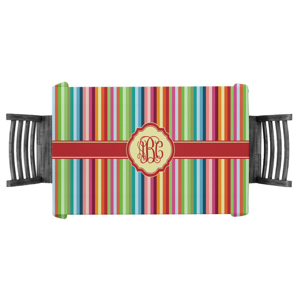 Custom Retro Vertical Stripes Tablecloth - 58"x58" (Personalized)
