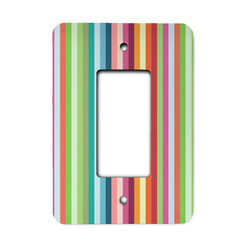 Retro Vertical Stripes Rocker Style Light Switch Cover (Personalized)
