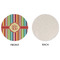 Retro Vertical Stripes Round Linen Placemats - APPROVAL (single sided)