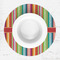 Retro Vertical Stripes Round Linen Placemats - LIFESTYLE (single)