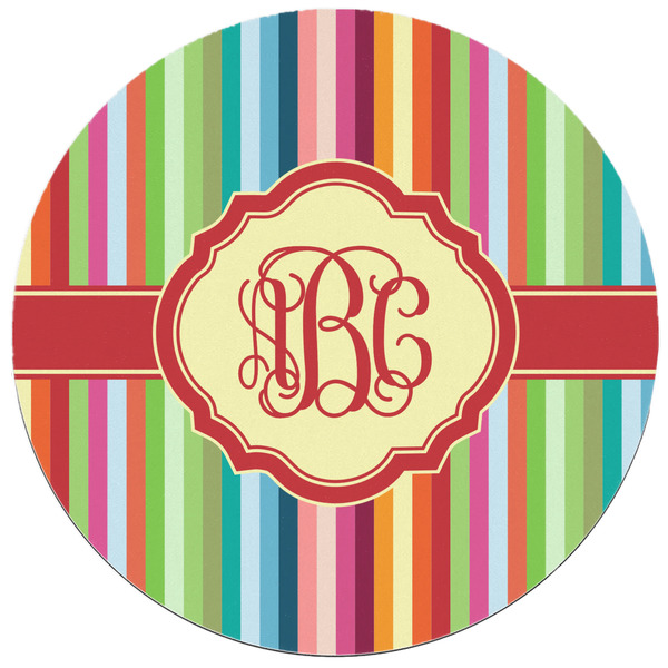 Retro Vertical Stripes Round Mousepad - APPROVAL