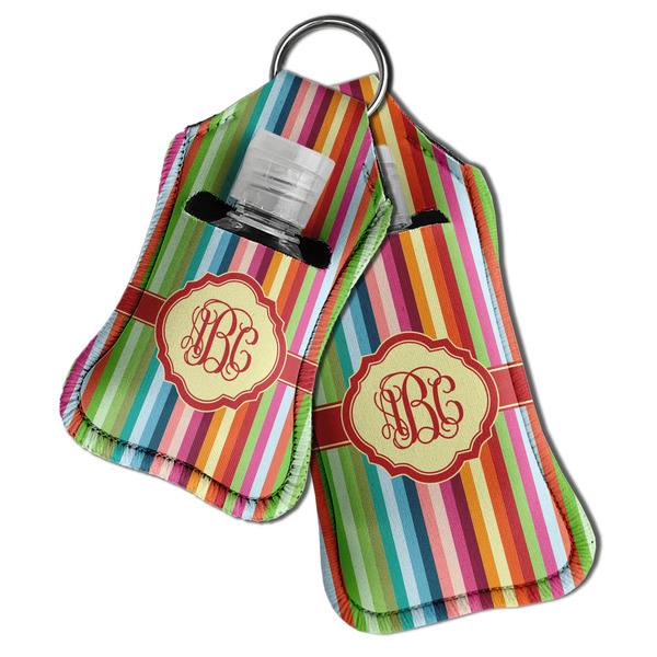 Retro Vertical Stripes Sanitizer Holder Keychain - Both in Case (PARENT)