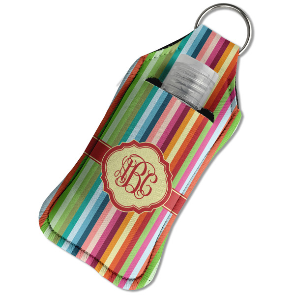 Retro Vertical Stripes Sanitizer Holder Keychain - Large in Case