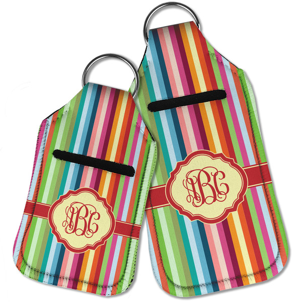 Retro Vertical Stripes Sanitizer Holder Keychain - Parent Main