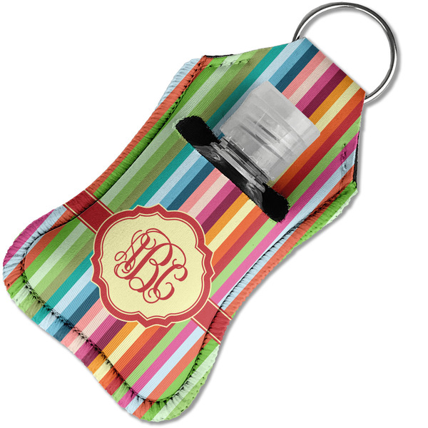 Retro Vertical Stripes Sanitizer Holder Keychain - Small in Case