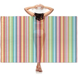 Retro Vertical Stripes Sheer Sarong (Personalized)