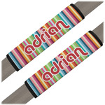 Retro Vertical Stripes Seat Belt Covers (Set of 2) (Personalized)