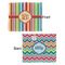 Retro Vertical Stripes Security Blanket - Front & Back View