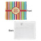 Retro Vertical Stripes Security Blanket - Front & White Back View