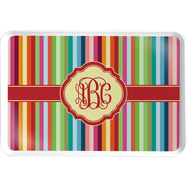 Custom Retro Vertical Stripes Serving Tray (Personalized)