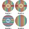 Retro Vertical Stripes Set of Appetizer / Dessert Plates (Approval)