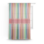 Retro Vertical Stripes Sheer Curtain (Personalized)