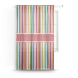 Retro Vertical Stripes Sheer Curtain - 50"x84" (Personalized)