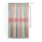 Retro Vertical Stripes Sheer Curtain With Window and Rod