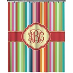 Retro Vertical Stripes Extra Long Shower Curtain - 70"x84" (Personalized)