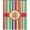 Retro Vertical Stripes Extra Long Shower Curtain - 70"x84" (Personalized)