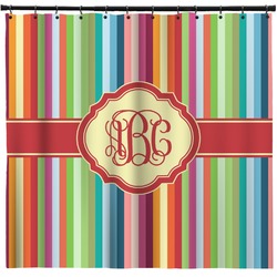 Retro Vertical Stripes Shower Curtain - Custom Size (Personalized)