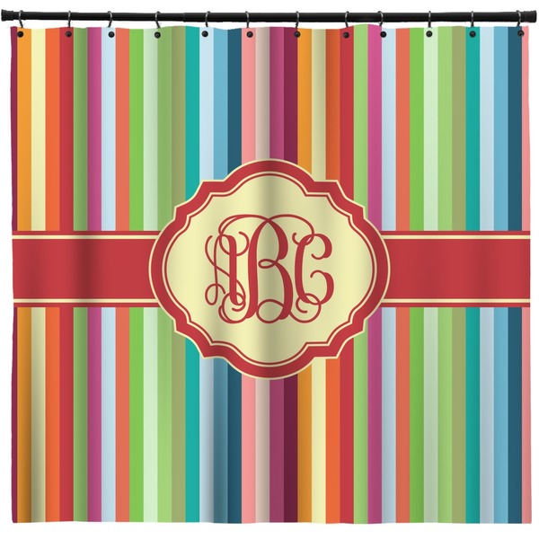 Custom Retro Vertical Stripes Shower Curtain - Custom Size (Personalized)