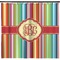 Retro Vertical Stripes Shower Curtain (Personalized)