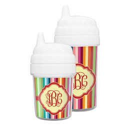 Retro Vertical Stripes Sippy Cup (Personalized)